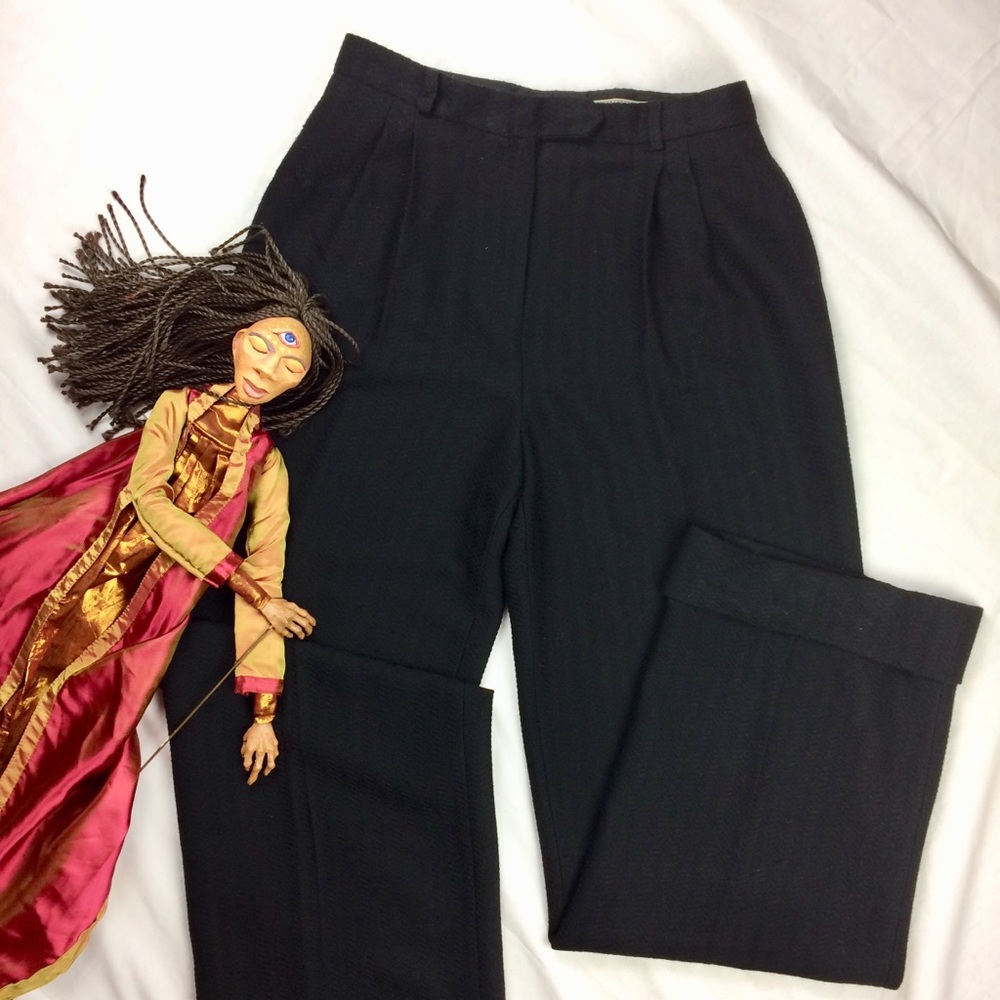 John Galliano/Bergdorf Goodman Wool Cuffed Pants